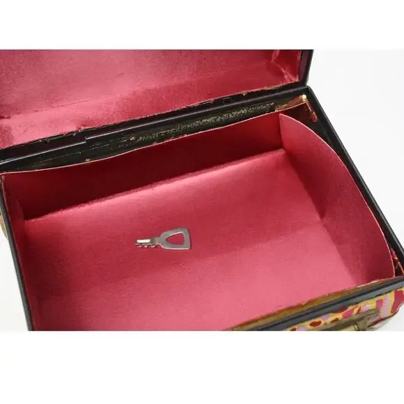 Vintage Saks Fifth Avenue Italy Hard Shell Box Purse Colorful Case - Hey Viv - Picture 9 of 10